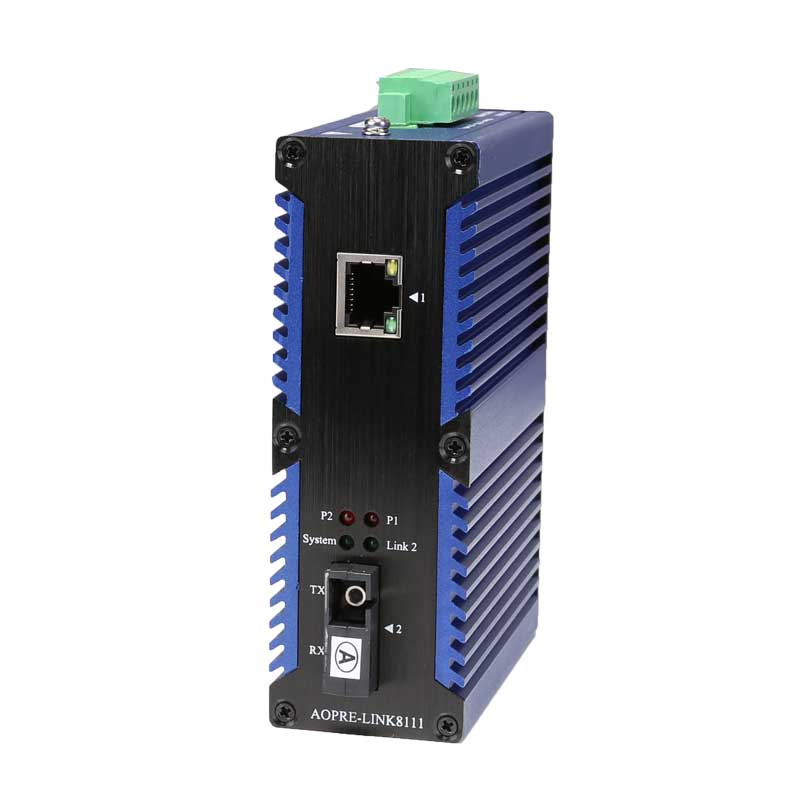 工業級百兆/千兆1光1電光纖收發器