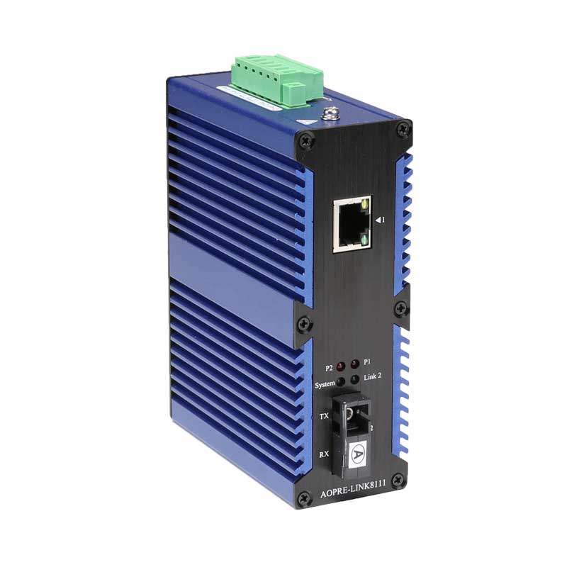 工業級百兆/千兆1光1電光纖收發器