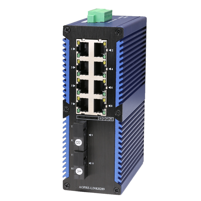 工業級千兆2光8電光纖收發器