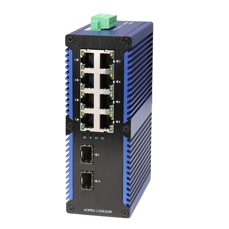 工業級千兆2光8電光纖收發器