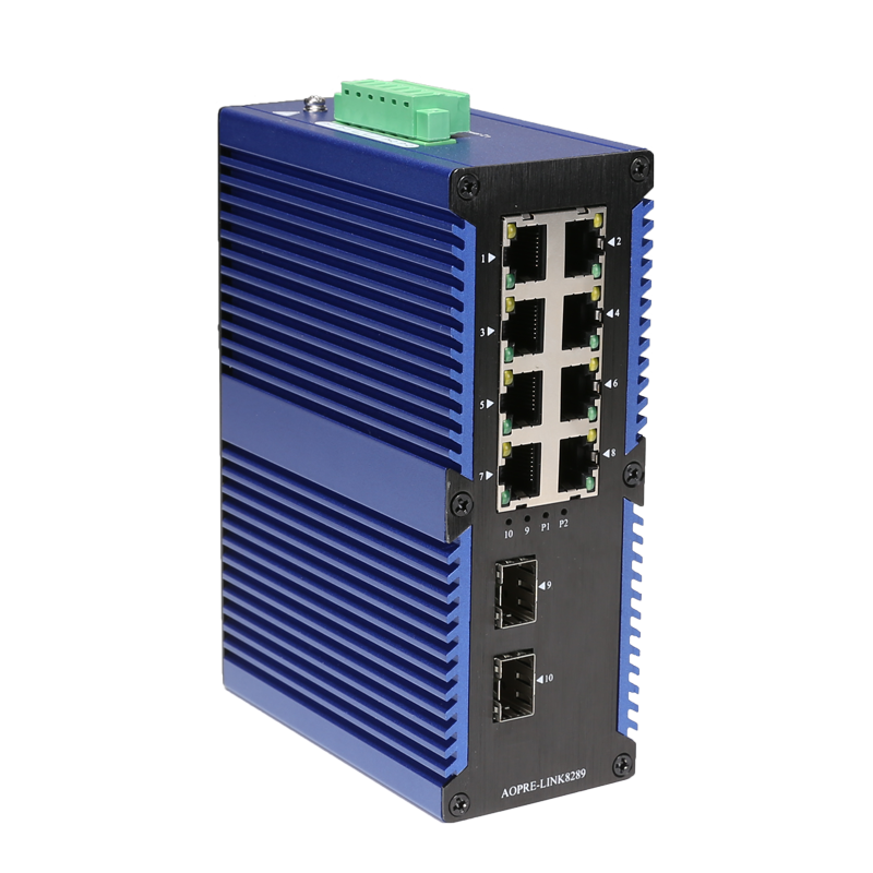 工業級千兆2光8電光纖收發器