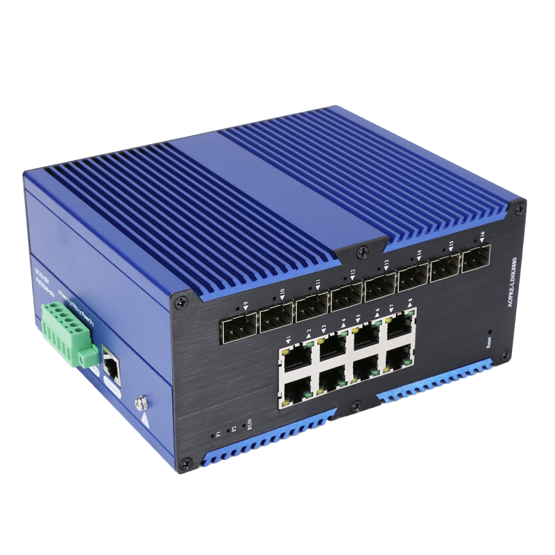 工業級管理型千兆8光8電交換機
