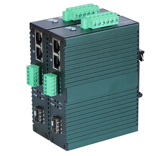 工業級千兆網絡+串口光纖轉換器